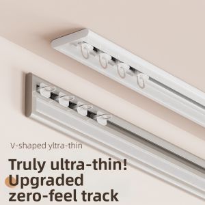 SHELIANKE | Ultra-thin Silent Aluminum Window Track Curtain Rod