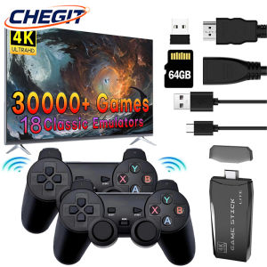 M8 Mini 4K TV Retro Game Console 2.4G Wireless Dual Controller Game Stick 64GB 20000+/30000 Retro Games Retro Game Family Gift