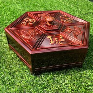 Khay Đựng Mứt Tết Nhựa Giả GỗKhay Đựng Bánh Kẹo Phúc Lộc Thọ Bền Đẹp Sang Trọng