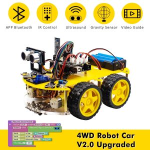 LAFVIN Upgraded 4WD Smart Robot Car Kit for Arduino Programming Learning Kit with Tutorial - Lazada