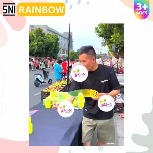 MwnToys Mainan Rainbow Magic Spring SMILE Diameter 65 cm