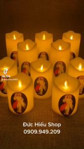 [ Hàng bao đẹp ] Nến điện tử thiên chúa công giáo cỡ to dùng pin AAA nhiều size tim lắc lung linh như thật – Đức Hiếu Sh