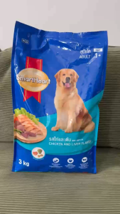 Hạt cho chó Smartheart túi 3kg Vị Gà và Gan thức ăn cho chó trưởng thành thơm ngon bổ dưỡng hạt cho chó