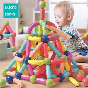 Variable magnetic stick childrens building blocks 3D assembly magnetic stick early education puzzle toys suitable for childrens intellectual development handmade toys