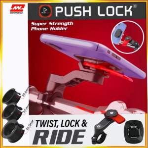 Push Lock Motorcycle / Bicycle Phone Holder Mount 360° Rotatable
