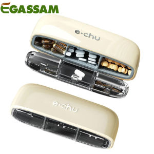 Pill Organizer 3 Compartments Timer Daily Moisture Proof Pill Box Pocket Purse Portable Travel Vitamin Container Medicine Case