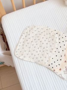 4-Layer Pure Cotton Gauze Square Scarf Newborn Baby Crepe Childrens Handkerchief Quick Absorbent