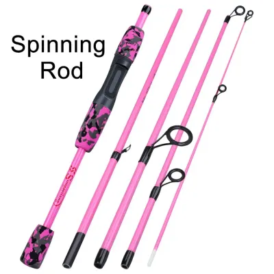 Sougayilang New 5 Section Portable Travel Fishing Rod Ultralight Weight Eva Handle Spinning/Casting Fishing Pole Fishing Tackle