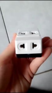 Ổ cắm Lioa ON3N chia 1 lỗ ra 3 lỗ cắm chân cắm phi 5 & chân dẹp - Hàng chính hãng