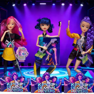 -2025 NEW /Anime KPop Demon Hunters Doll Vinyl Toy Rumi Mira zoi Character vinyl mask figurine Birthday Gift Fan Club Gifts