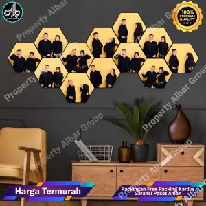 Cetak Foto Hexsagonal Free Bingkai isi 7 Pcs paket termurah