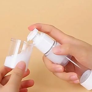 Airless Pump Bottles，Portable Vacuum Airless Pump Spray Lotion Bottle Clear Travel Refillable Lotion Cream Cosmetic Dispensing Bottle  Lotion Moisturizer Pump Dispenser Travel Bottles Vacuum Spray Cosmetic Skincare Lotion Jar Bottle