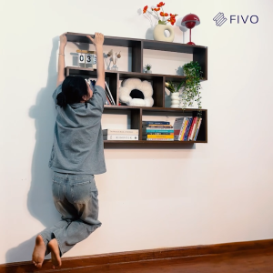 Kệ Sách Gỗ Treo Tường FIVO FB44 Đa Năng Thiết Kế Âm Tường Chất Liệu Gỗ Dày Chống Ẩm Dễ Dàng Lắp Ráp