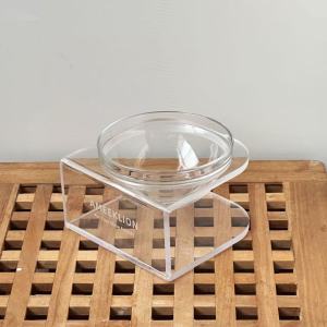 Stable Glass Cat Bowl with Stand Protects Cervical Spine Large Diameter Pet Bowl Cats Cant Knock over Universal Pet Bowl