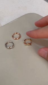 ต่างหูเงินแท้!! 925 แบบห่วง วัสดุชุบทองคำ18K งานพรีเมี่ยม สไตล์มินิมอล รุ่นThunder silver Givemethat