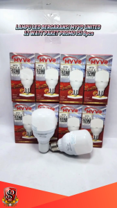 Lampu LED 12W PROMO PAKET ISI 8 PCS Myvo United SNI Cahaya Putih Terang Maximal 12 WATT Original Myvo United Paket 8pcs