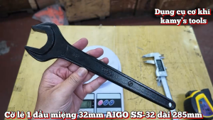 Cờ lê 1 đầu miệng 32mm AIGO SS-32 Forged Chrome Molybdenum JIS dài 285mm