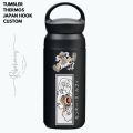 Tumbler Thermos Japan Hook Hitam Custom One Piece Luffy Gear fifth. 