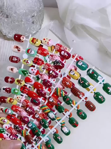 พร้อมส่ง เล็บเจลปลอม เล็บปลอม สไตล์โมเดิร์น เล็บใช้งานง่าย กล่องละ 24 ชิ้น