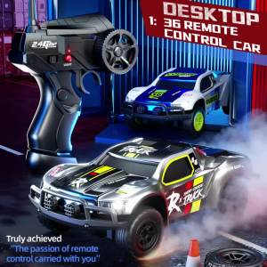 JIKEFUN 1/36 Mini RC Car 2.4G 4 Bánh Dẫn Động 4 Bánh Điều Khiển Từ Xa Tốc Độ Cao Xe Địa Hình Đồ Chơi Để Bàn Di Động Dành Cho Lứa Tuổi Từ 14 Trở Lên