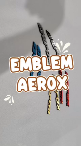 EMBLEM YAMAHA AEROX 2PCS SEPASANG KANAN KIRI AKRILIK 3D TIMBUL SUDAH SAMA PEREKAT