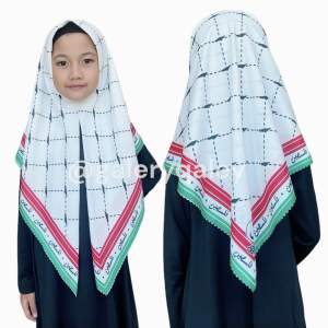VOAL PRINTING ANAK MOTIF PALESTINA / HIJAB ANAK PALESTIN / KERUDUNG ANAK PALESTINE