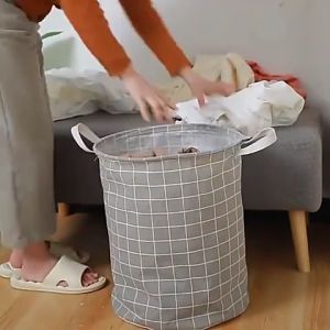 Sọt Vải / Giỏ Vải Canvas Đa Năng Chống Thấm Nước Đựng Đồ Quần Áo Đồ Chơi Sọt Vải Đựng Quần Áo Bẩn-NIEVE
