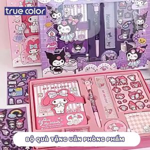 Bộ quà tặng đồ dùng học tập nhiều họa tiết hoạt hình đáng yêu cho béset văn phòng phẩm kuromi bộ quà tặng dụng cụ học