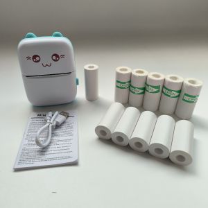 Cute Portable Thermal Mini Printer for Photos Labels Memos Mistake Printing USB Charging Best Gift Choice for Christmas