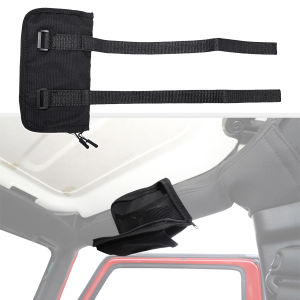 Top Roll Bar Grab Handle Sunglasses Holder Storage Bag for Jeep Wrangler TJ JK JL Gladiator JT 1997-2026 Car Interior Accessory