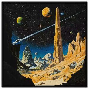 Tranh phong cảnh vũ trụ. Tranh treo tường dán tường sơn dầu canvas trang trí. CGI-1590