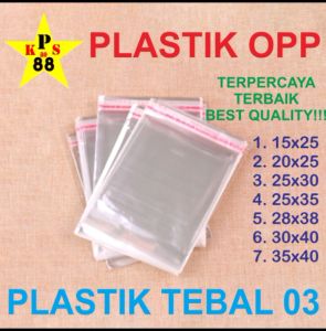 PLASTIK OPP MAKANAN 7X15 - 10X20 - 15X25 - 20X25 - OPP ROTI - OPP KUE