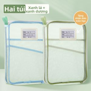 Túi Đựng Hồ Sơ Hình L Mở Rộng Có Kéo Màng Lưới Trong Suốt Đặc Biệt Cho Học Sinh Thi Cử