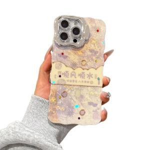 Luxurious Glitter Phone Case for  16Promax Full Cover Lens Film Womens Style 14Anti-Fall 13Pro Stand 12Creative 16Internet Red 11Fashion 15Plus