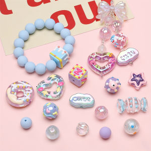 ลูกปัดอะคริลิกสีสันสดใสสำหรับทำเครื่องประดับ DIY ลูกปัดติดโทรศัพท์มือถือ ลูกปัดติดกุญแจ ลูกปัดติดของเล่น ลูกปัดติดเครื่องประดับ