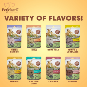 PetMarra Freeze-Dried Logo for Dogs and Cats Treats Goat Milk Flavor 50g pet food dog cat all breeds