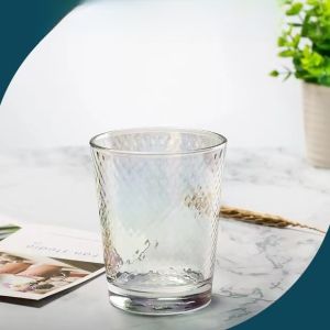 Heat Resistant Tempered Glass Honeycomb Tea Pot Whiskey Cup European Style Business Use Water Cup round Shape 301mL-400mL Capacity