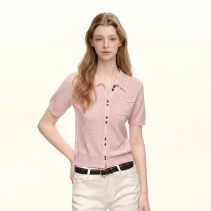 Gentle Knit Short Sleeve Cardigan for Daily Commute and Mix-and-Match Wear