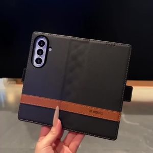 Ví Đựng Thẻ Chống RFID Chống Sốc Chất Liệu Da & Nhựa Tương Thích Với Samsung Galaxy Z Fold Series (Z Fold 8 7 6 5 4 3 Fold8 Ultra Fold7 Fold6 Fold5 Fold4 Fold3 5G)