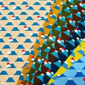 Vải Thêu Phong Cách Nhật Bản Fuji Mountain Pure Cotton DIY Vải Thủ Công Trang Trí Nội Thất Vải Thêu Họa Tiết Phong Cảnh