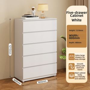 Modern Large Capacity Steel 6-Drawer Chest