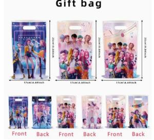 Hasbro | Anime themed party decoration cartoon 12pcs tote bags childrens birthday decoration stickers snack bags paper bags