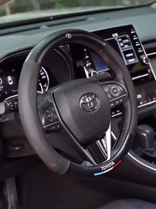 Toyota Car Steering Wheel Cover Carbon Fiber Protective Non-Slip For Toyota Agya Raize Calya Avanza Veloz Rush Kijiang Innova Yaris Corolla Cross bZ4X RAV