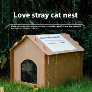 Waterproof Stray Cat House Outdoor Feral Cat Nest Detachable splicing Pet Tent Cold Resistant Pet House Winter Warm for Outside