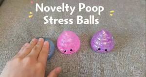 Schylling | Fun Squishy maltose Poop Stress Ball blind box Glitter Funny Stretch Squeeze stress relief Toys Adults Fools Day Prank Gift