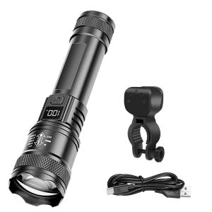 Bike LED Flashlight 1500M Long Range Super Bright Torch Light Type-C Rechargeable Waterproof Cycling Safety Camping Bike Light