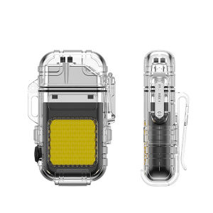 Bật lửa điện độc lạ sạc pin công nghệ điện tử tạo 4 tia plasma chống gió có đèn led chống nước