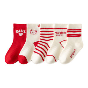 MiiOW | Breathable Girls Mid-calf Cotton Socks Childrens No-Show socks Cotton Blend Soft Texture Cat Girl Brand Seasonless Comfort