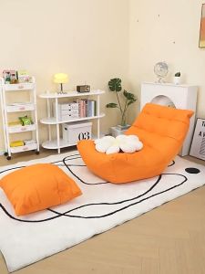 FREE STOOL L-Shape Bean Bag Chair Sofa Kerusi 4 kg Full Set Filling Durable Soft Sofa Material懒人沙发