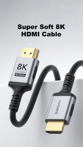 HAGIBIS Kabel HDMI To HDMI 2.1 Ultra HD 2K 4K 8K 3D HDR eARC VRR QMS ALLM QFT DisplayHDR TV PC Gaming Monitor Laptop Video Audio Cable